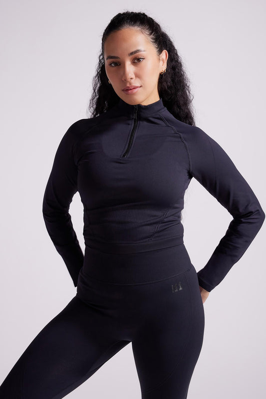 Athena Seamfree Long Sleeve Quarter Zip Top