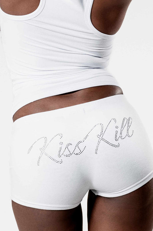 KKXRD KissKill Diamante Shorts White