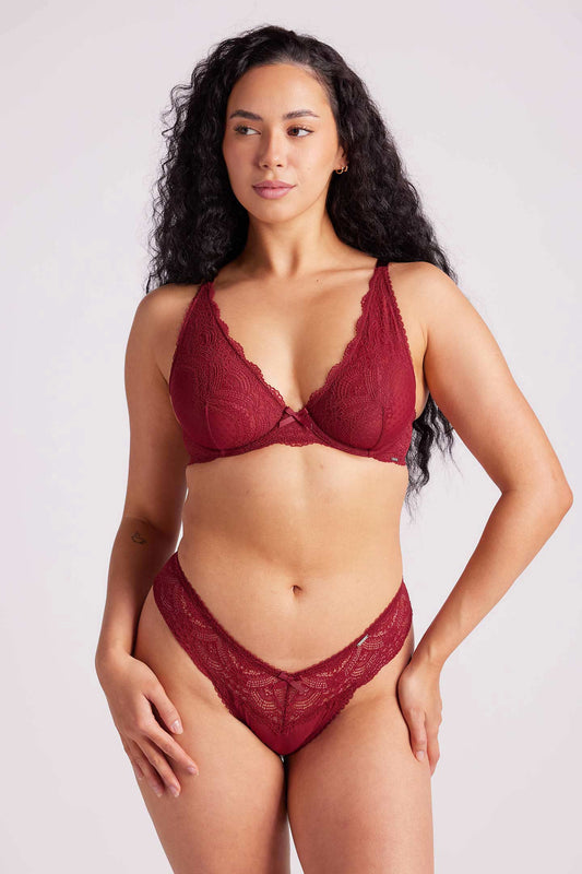 Giselle Lace G-String Rhubarb