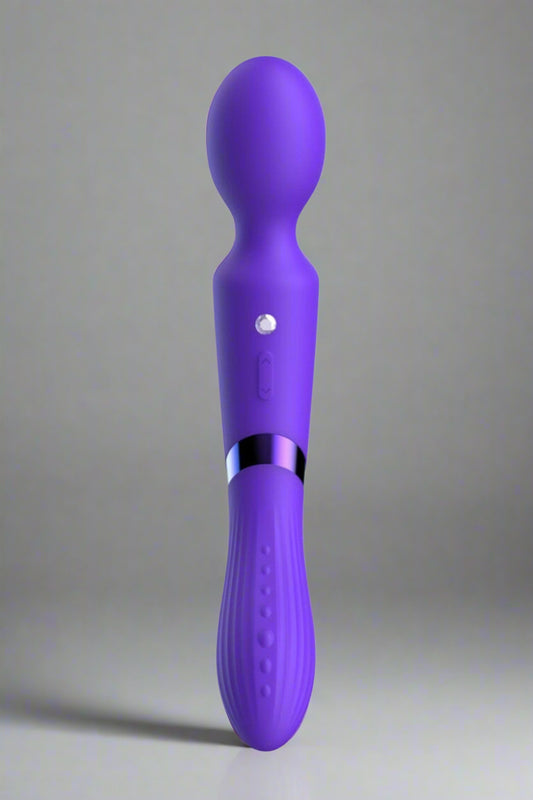 Vibrator Wand Double-Ended Dark Purple