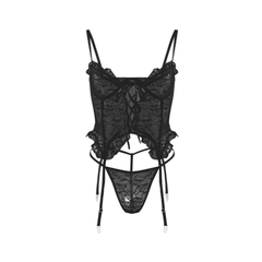 Marisol Lace Bustier Set Black