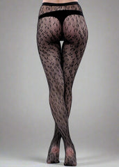 Pantyhose Leopard Fishnet Black
