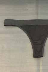 Bralette Crop G String & Suspender Set Black