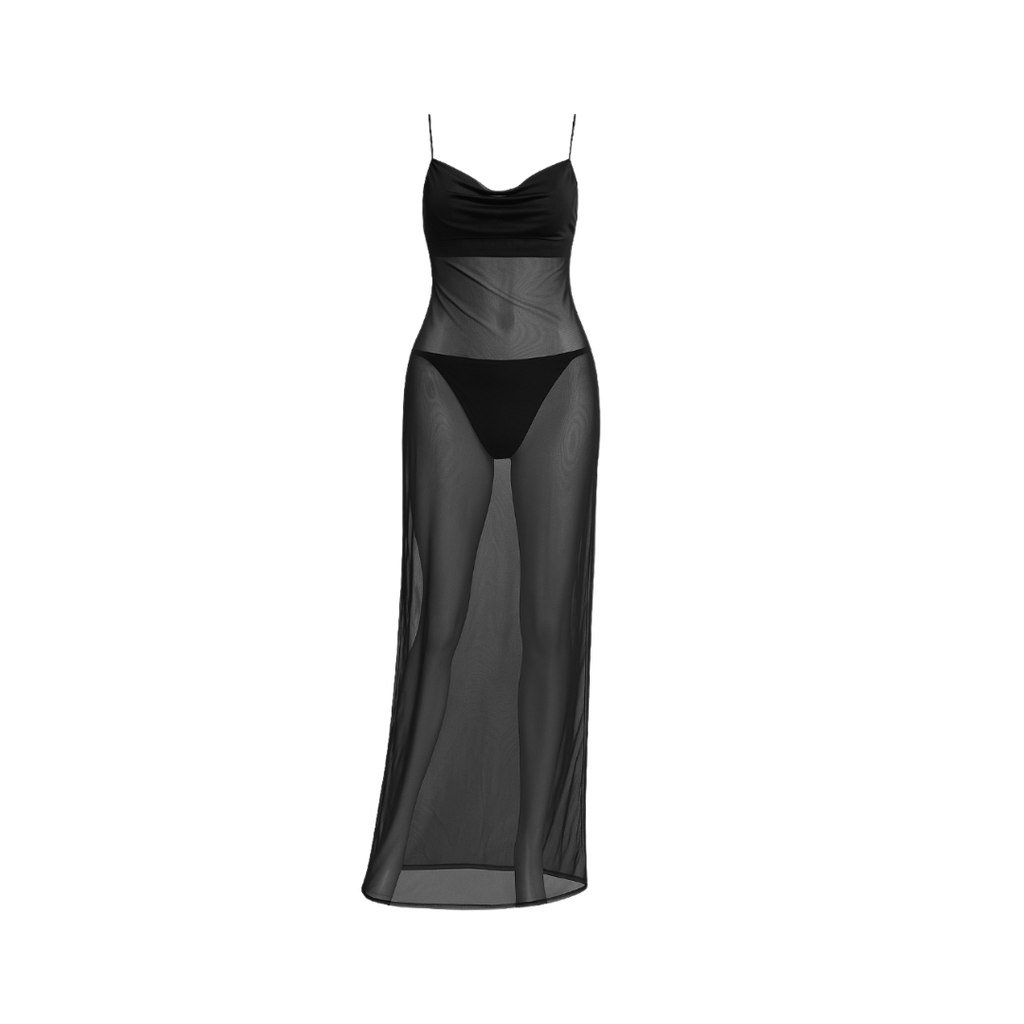 Sloane Mesh Dress Black