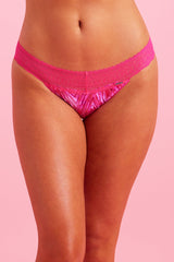 Luxe Microfibre Bikini Brief Pink Zebra