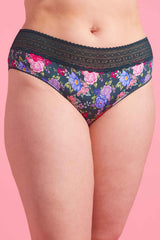 Luxe Microfibre Boyleg Emerald Floral