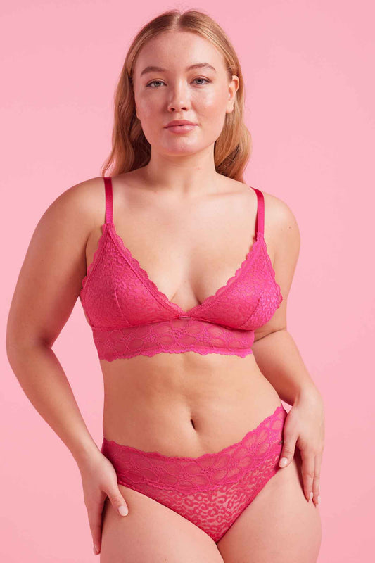 Bella Lace Boyleg Knicker Pink