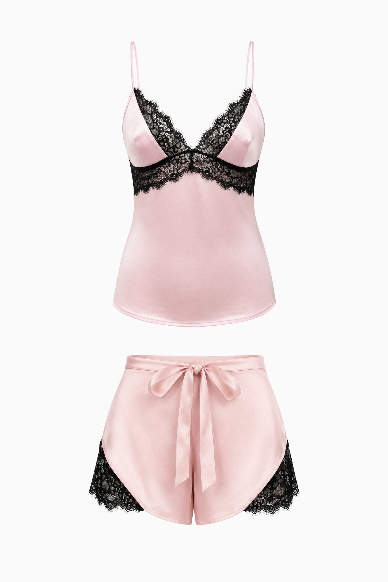 Baby Pink Silk Lace Cami & Short - Size S | Archive Sample