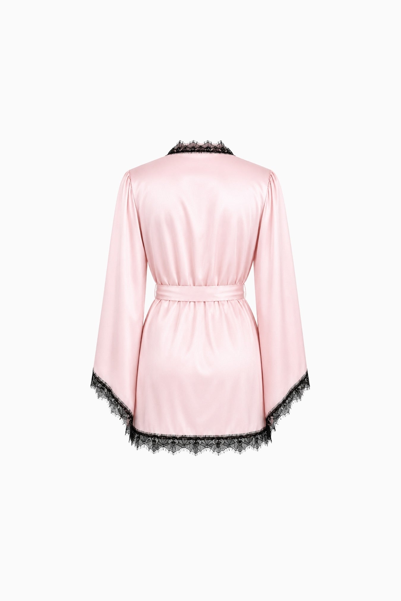 Baby Pink Silk Lace Robe - Size S | Archive Sample