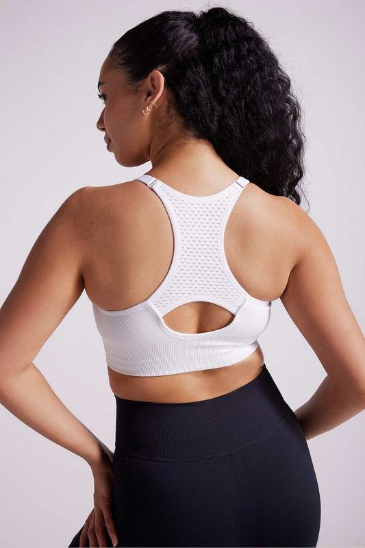 Athena Seamfree Medium Impact Sports Bra White