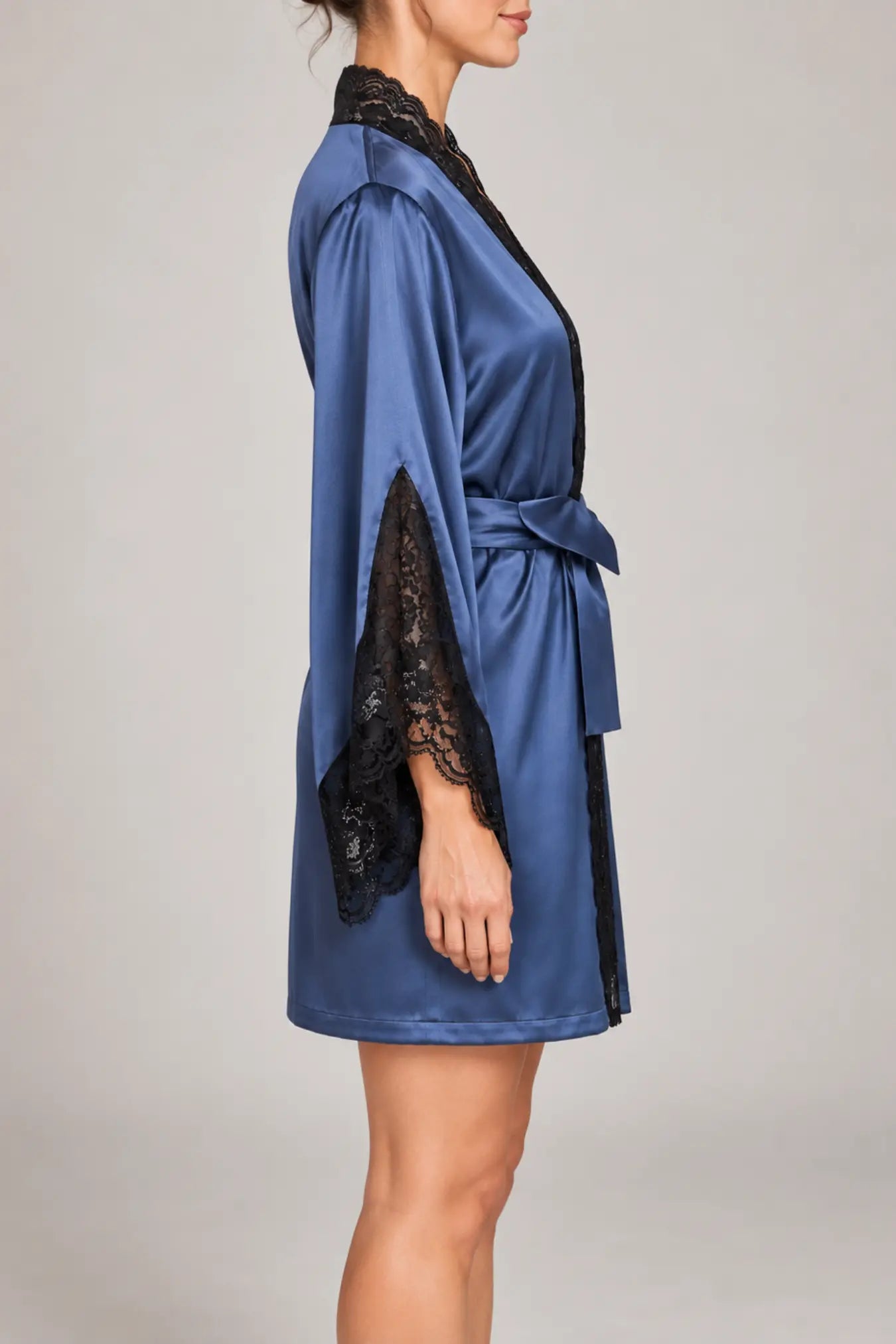 Silk Kimono Navy Robe | Archive Sample Zweitbild