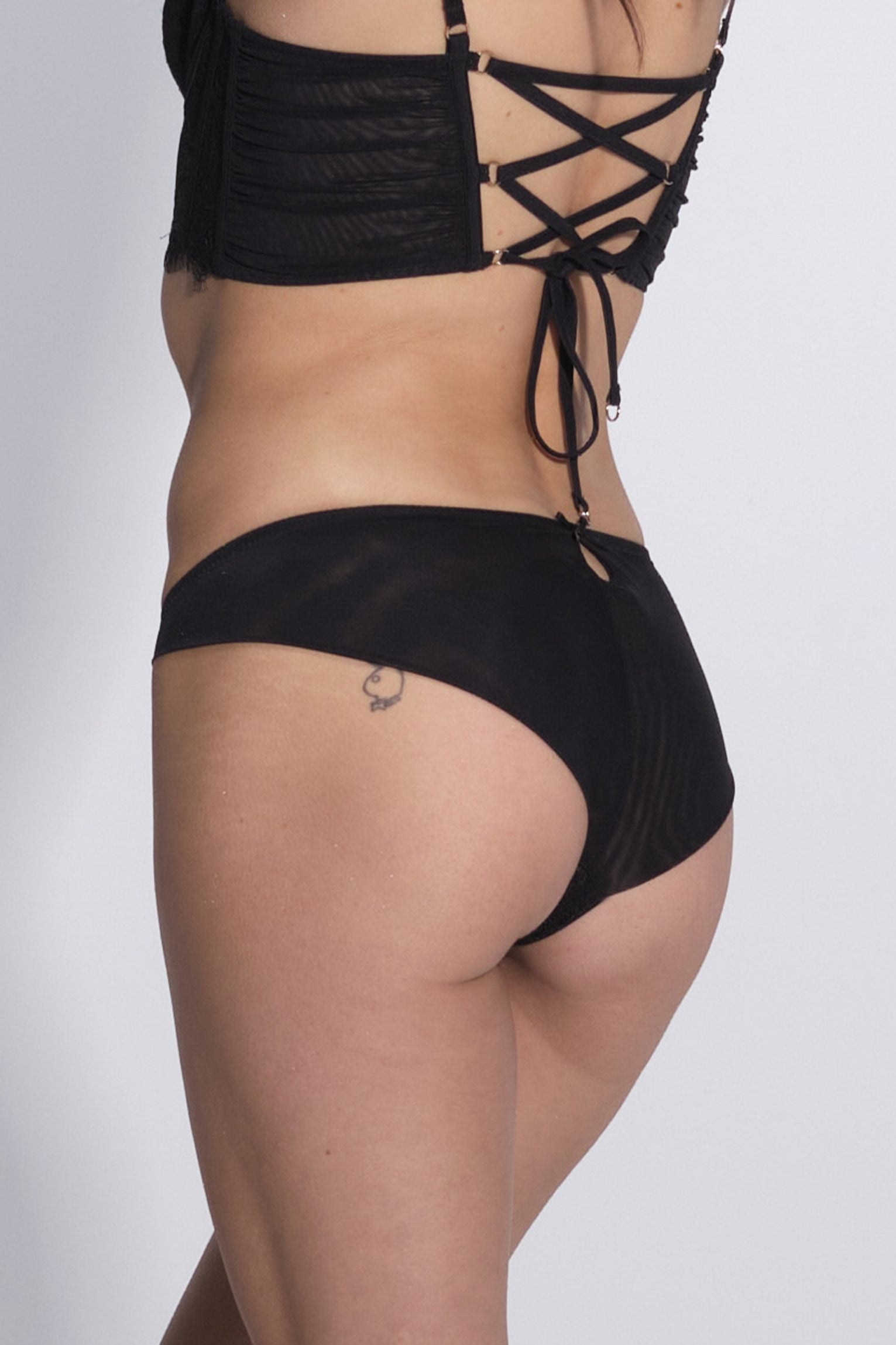 Brooke Mesh Knicker Black Secondary image