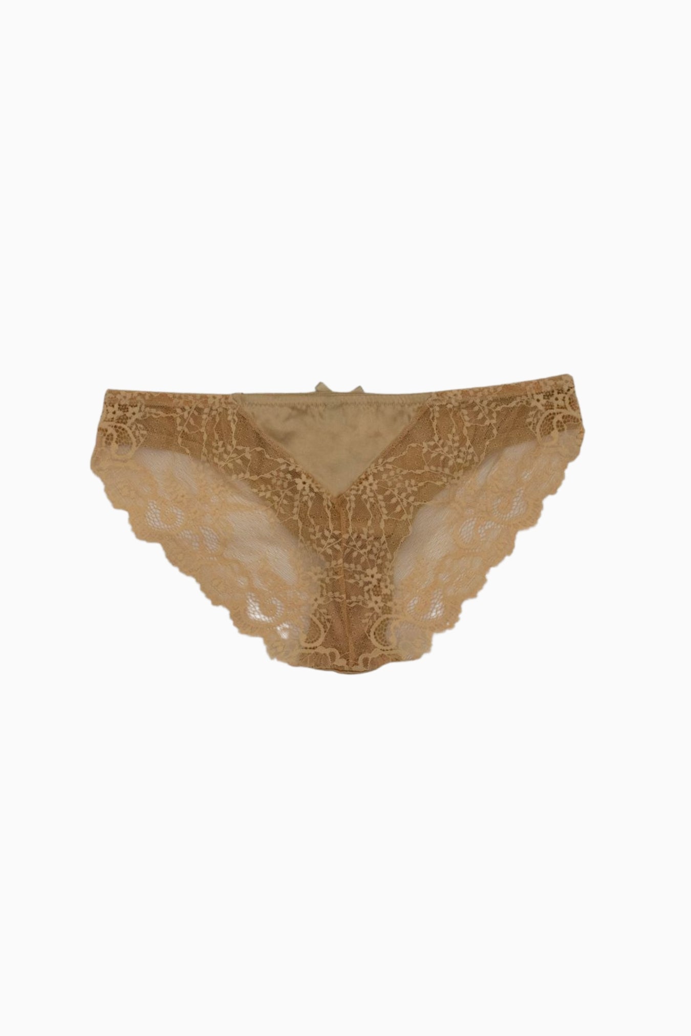 Champagne Silk Lace Brief – Size S | Archive Sample Main image