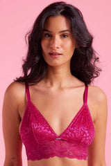 Ava Lace Bralette Cherry