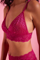 Ava Lace Bralette Cherry