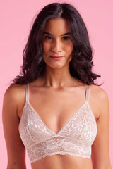 Ava Lace Bralette Taupe
