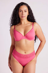 Sabrina Microfibre T Shirt Plunge Bra Pink