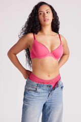 Sabrina Microfibre T Shirt Plunge Bra Pink