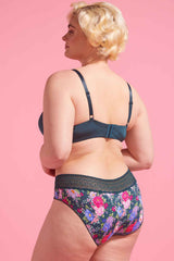 Luxe Microfibre Boyleg Emerald Floral