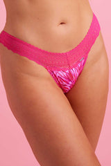 Luxe Microfibre G-string Pink Zebra