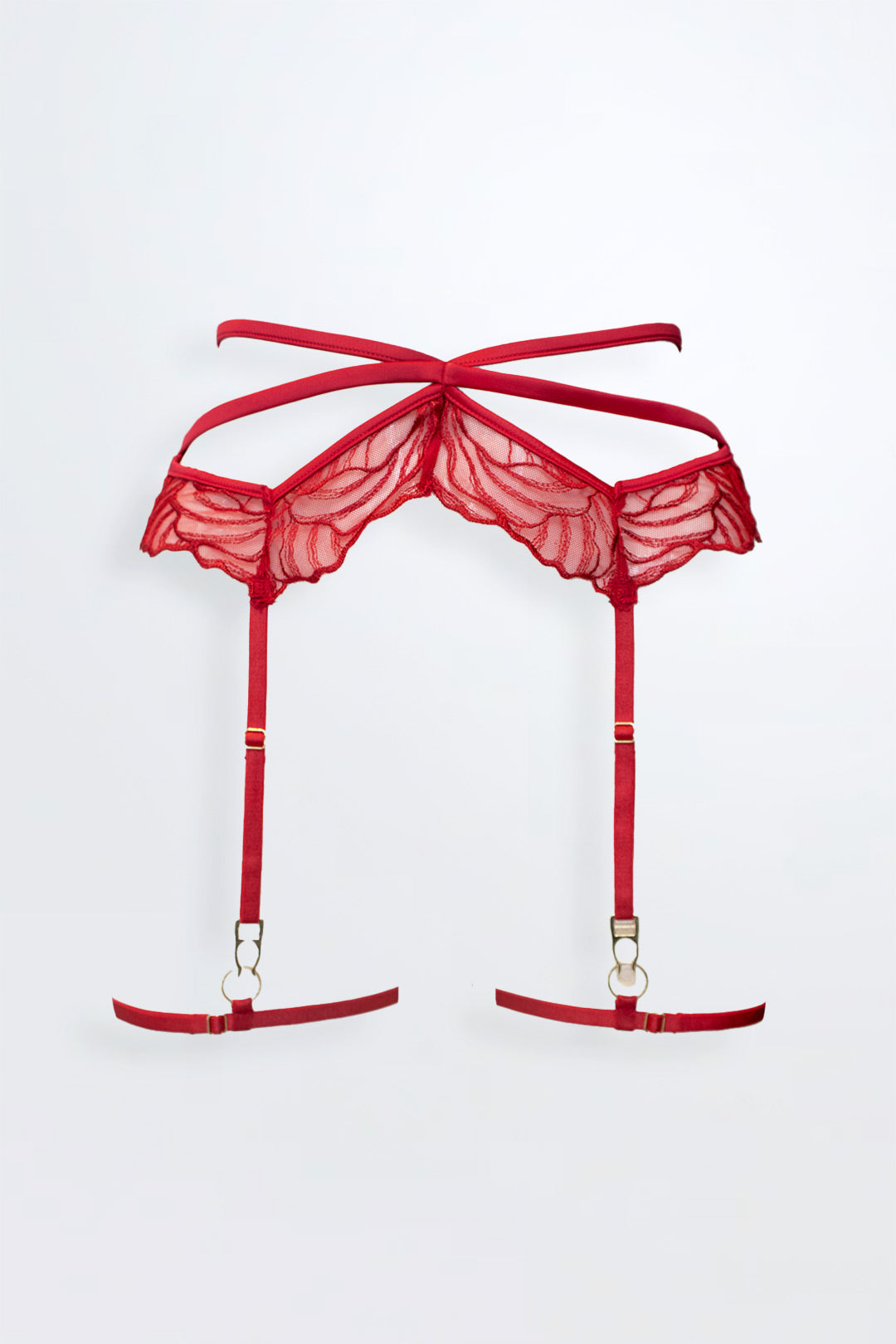 Gaia Garter Suspender Belt Red Secondary image