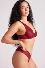 Giselle Lace G-String Rhubarb