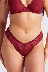 Giselle Lace G-String Rhubarb