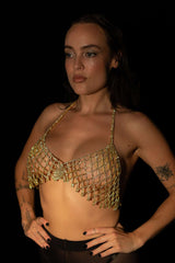 Calista Diamante Bralette Chain Gold