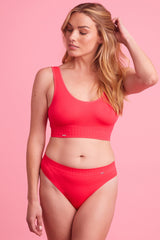 Ivy Seamfree High Cut Bikini Brief Coral