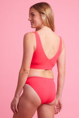 Ivy Seamfree High Cut Bikini Brief Coral