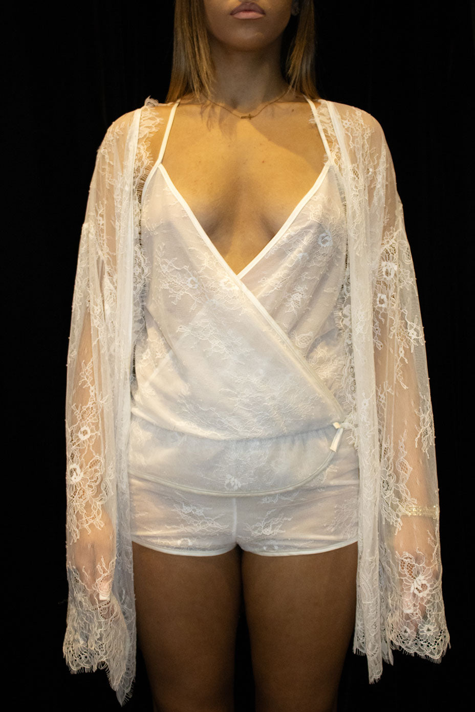 Harmony Lace Playsuit and Robe Set | Sample Main image