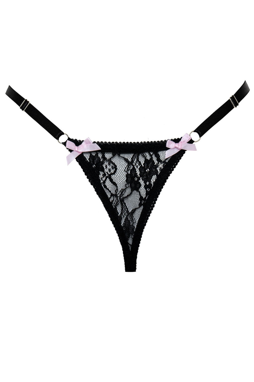 Jae Bunny Lace G-String Black