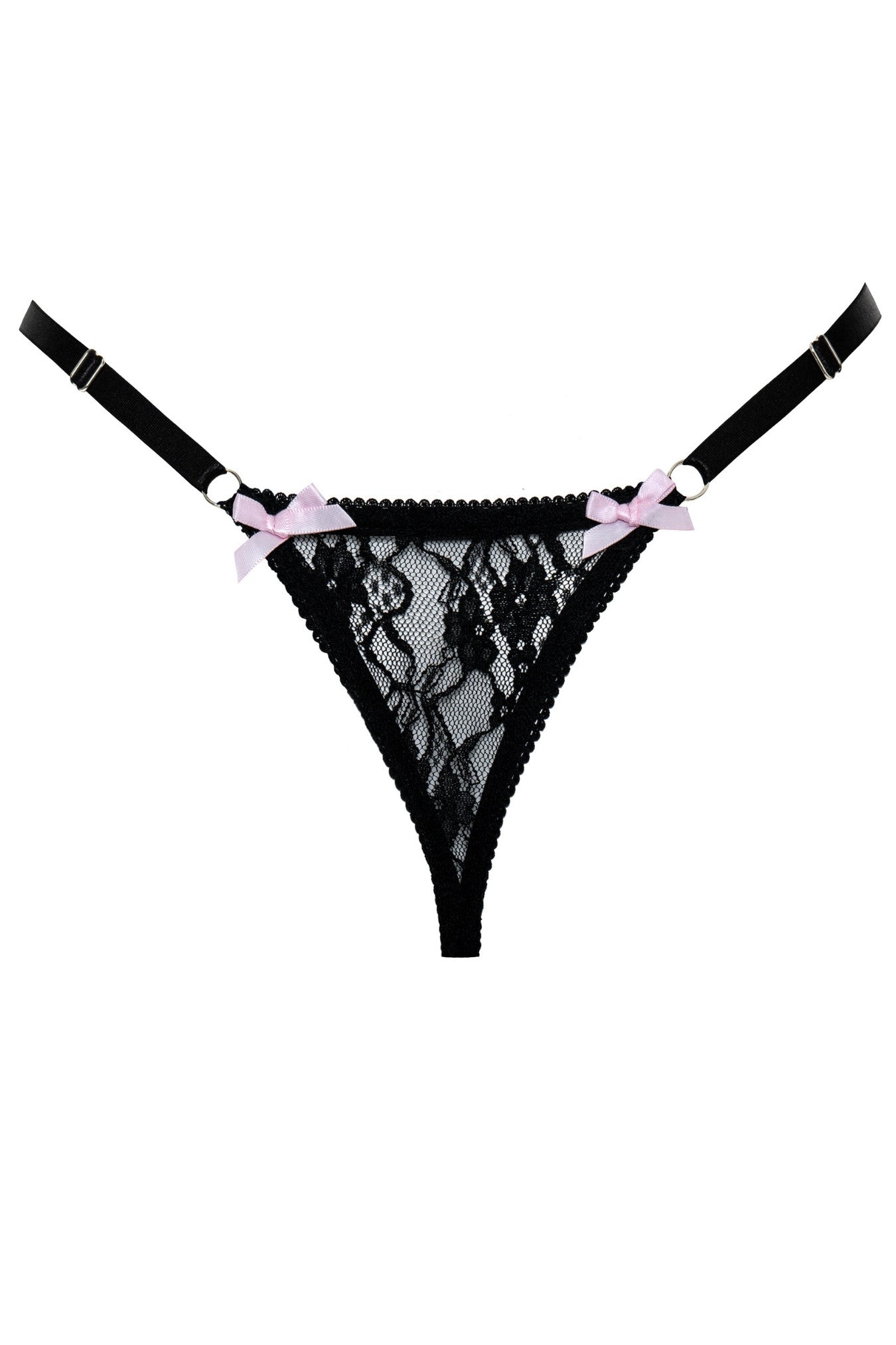 Jae Bunny Lace G-String Black