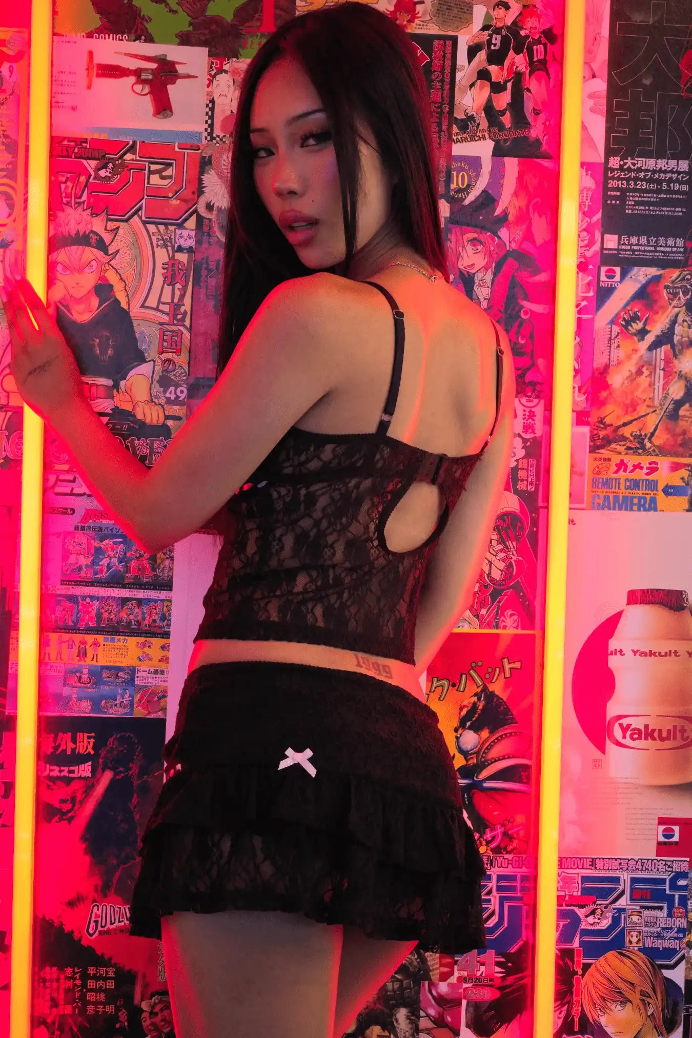 Jae Bunny Lace Cami Black
