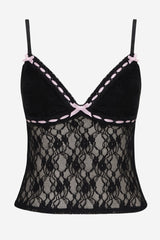 Jae Bunny Lace Cami Black