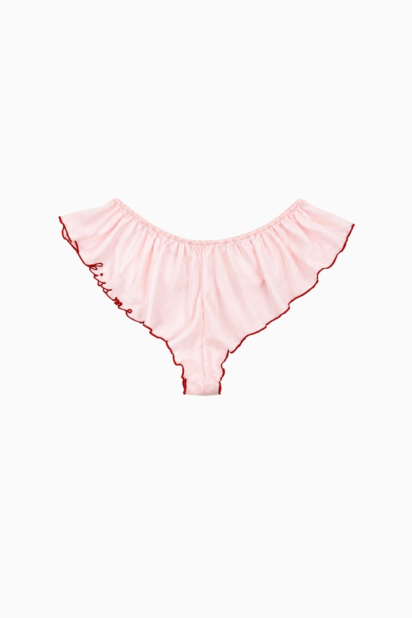 Kiss Me Satin Ruffle Brief Pink – Size S | Archive Sample