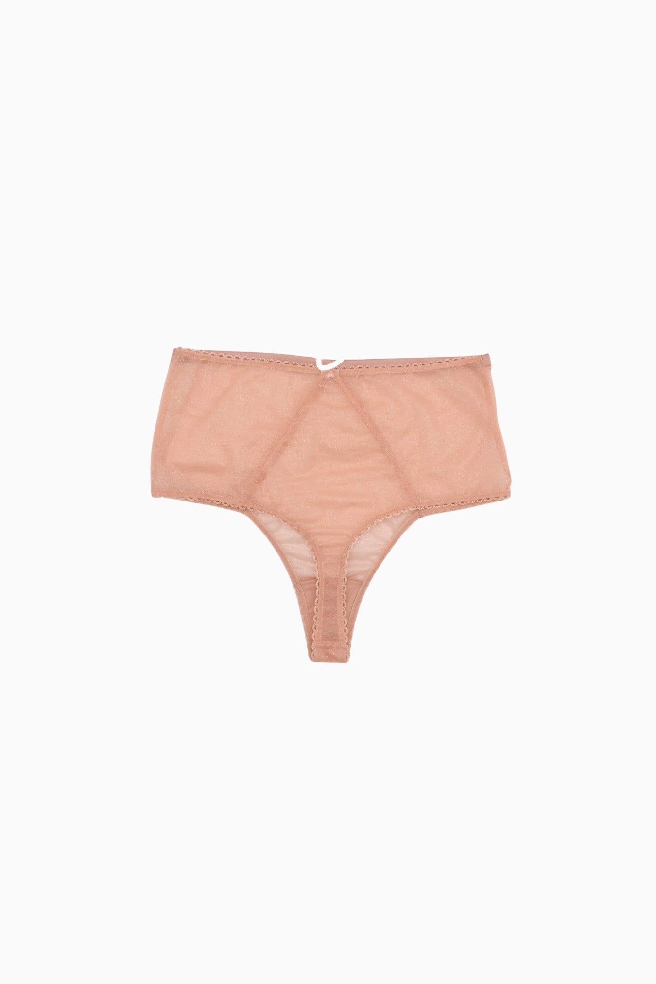 Shimmer Mesh High-Waist G-String Blush – Size S | Archive Sample Main image
