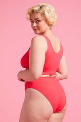 Ivy Seamfree High Cut Bikini Brief Coral