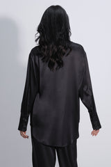 Twyla Silk Pyjama Shirt Black