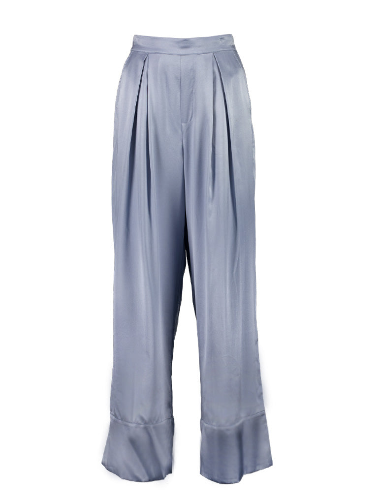Twyla Silk Pyjama Set Blue - Size S | Archive Sample