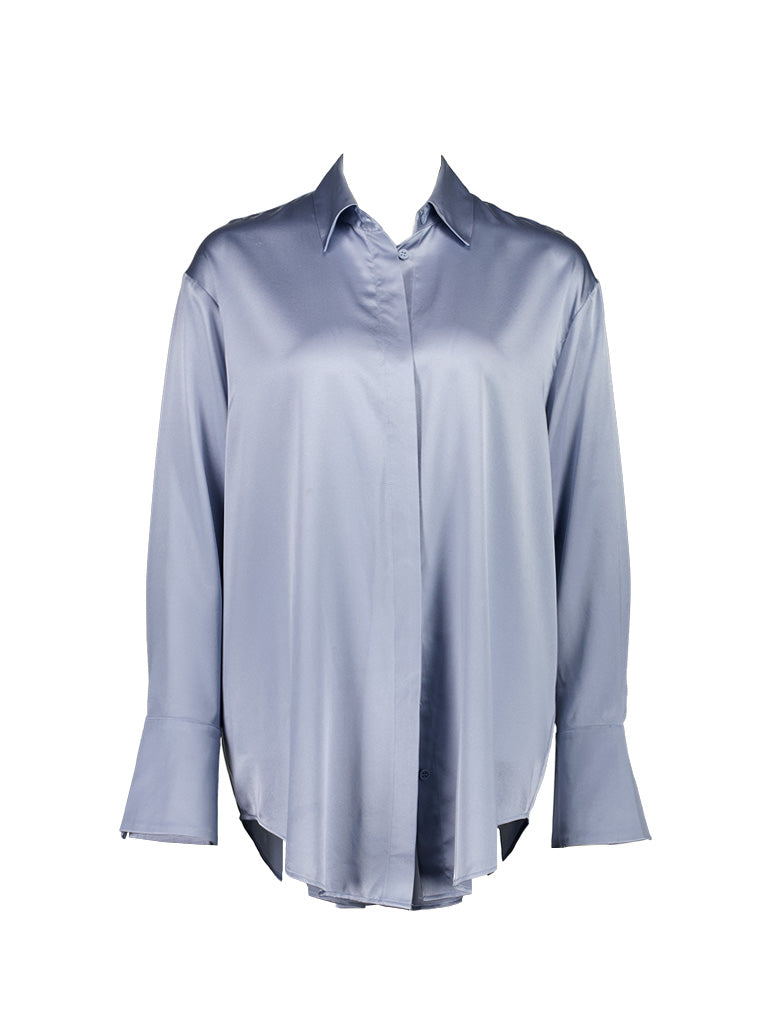 Twyla Silk Pyjama Set Blue - Size S | Archive Sample