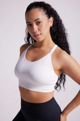 Athena Seamfree Medium Impact Sports Bra White