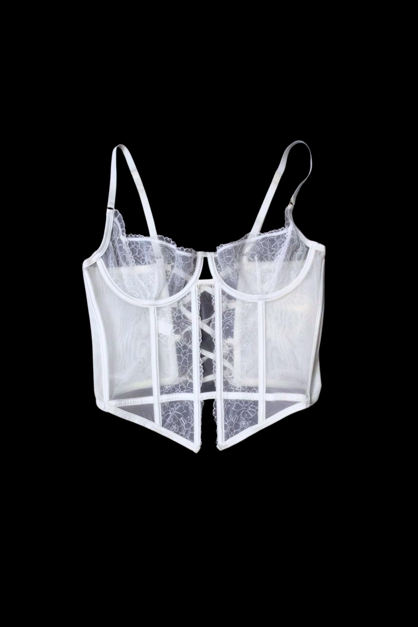 White Lace Bustier – Size 8D/10C/12B | Archive Sample