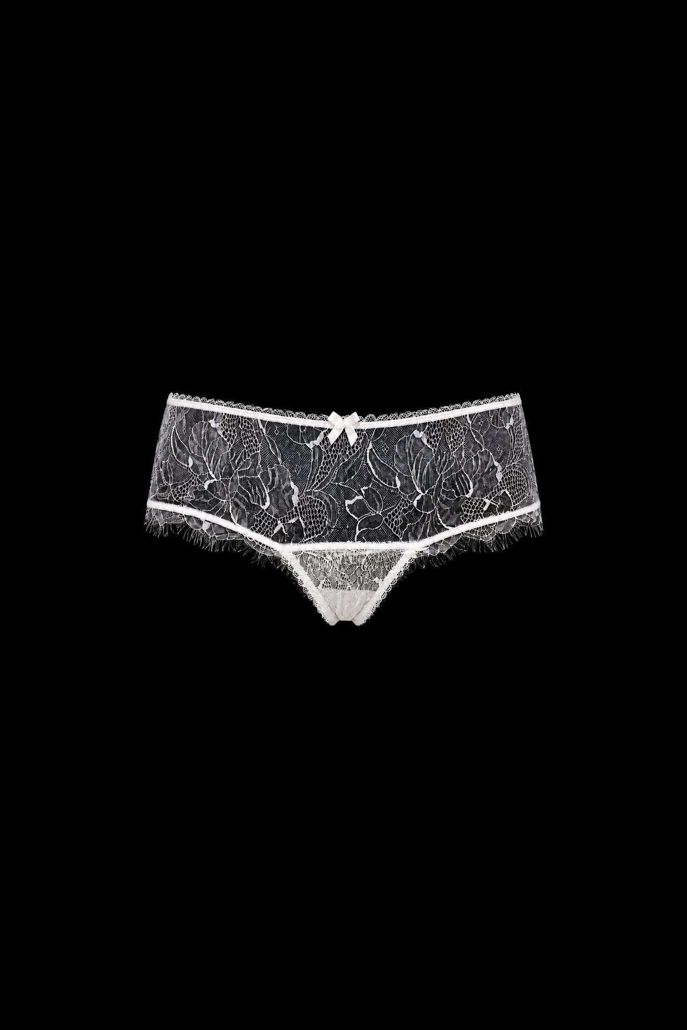 White Lace Eyelash Brief – Size S | Archive Sample Main image