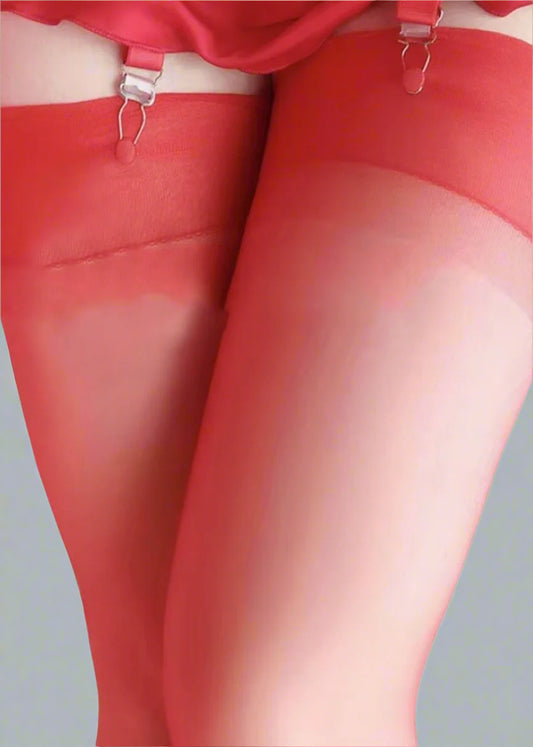 Stockings Sheer Red