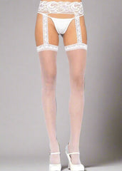 Stockings Lace Suspender White