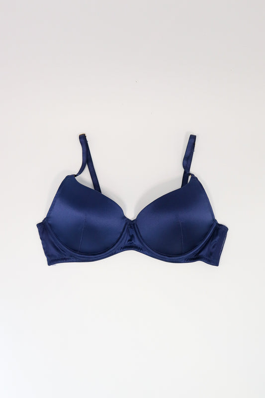 Bra Push Up Navy Silk
