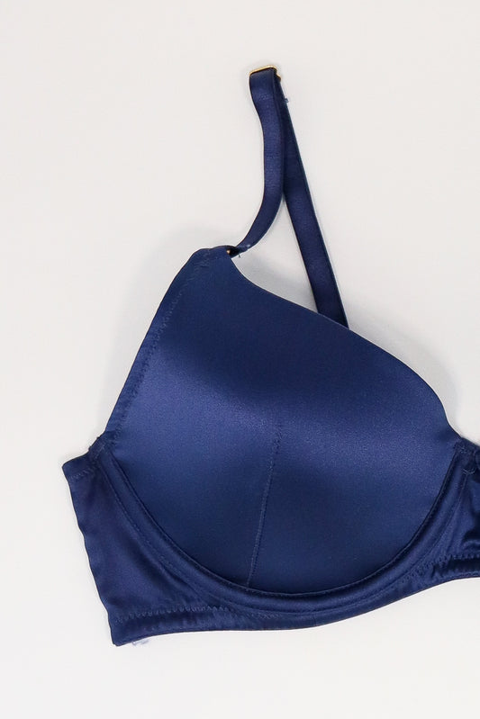 Bra Push Up Navy Silk